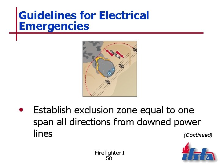 Guidelines for Electrical Emergencies • Establish exclusion zone equal to one span all directions