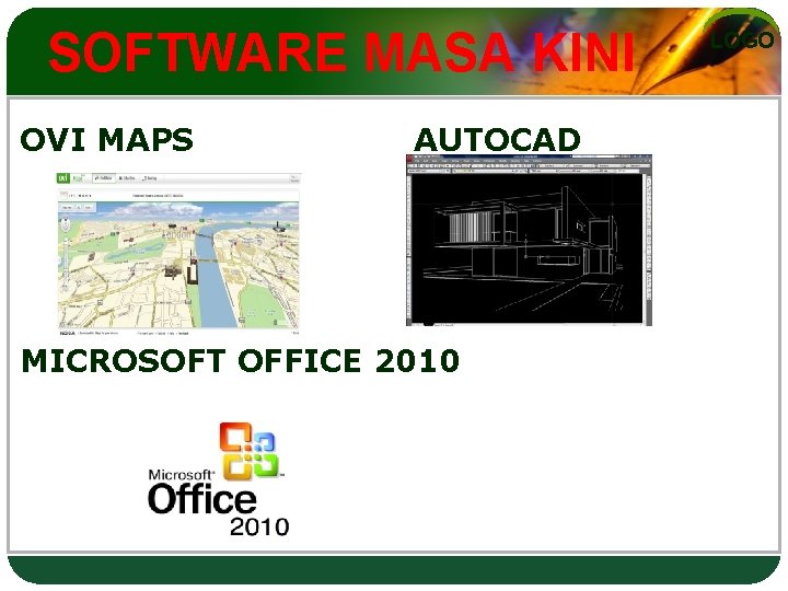 SOFTWARE MASA KINI OVI MAPS AUTOCAD MICROSOFT OFFICE 2010 LOGO 