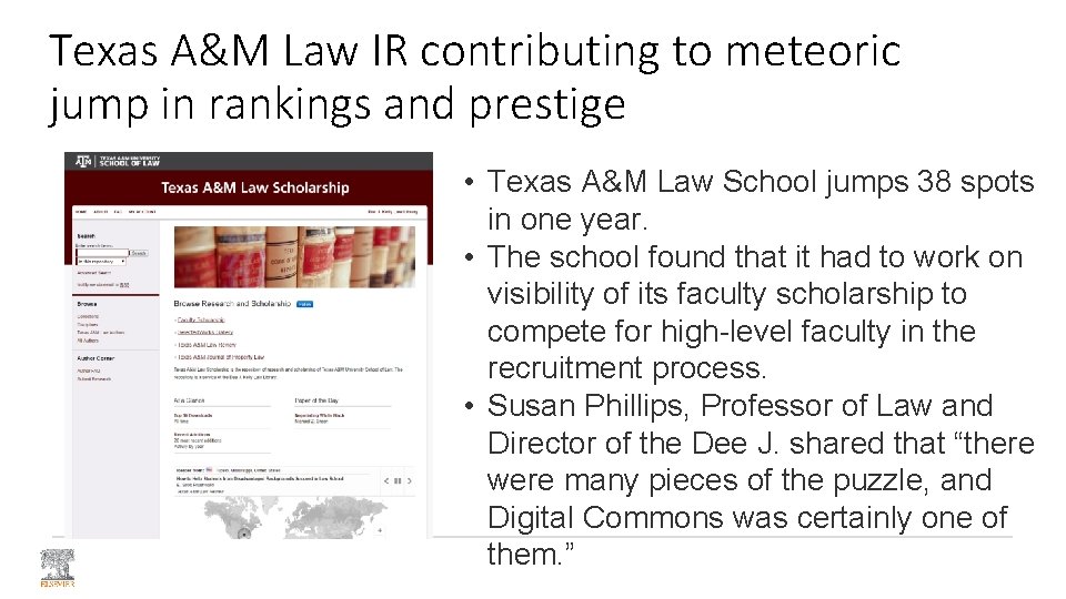 Texas A&M Law IR contributing to meteoric jump in rankings and prestige • Texas