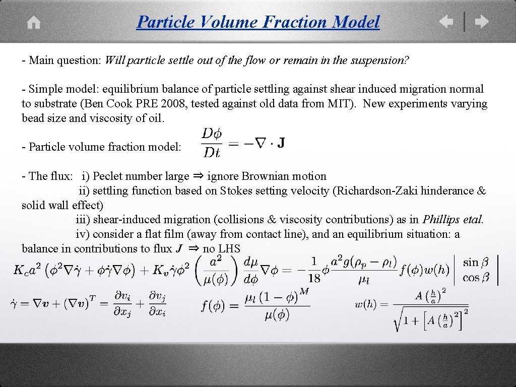 Particle Volume Fraction Model - Main question: Will particle settle out of the flow