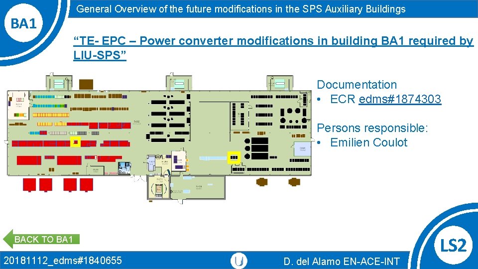 BA 1 General Overview of the future modifications in the SPS Auxiliary Buildings “TE-