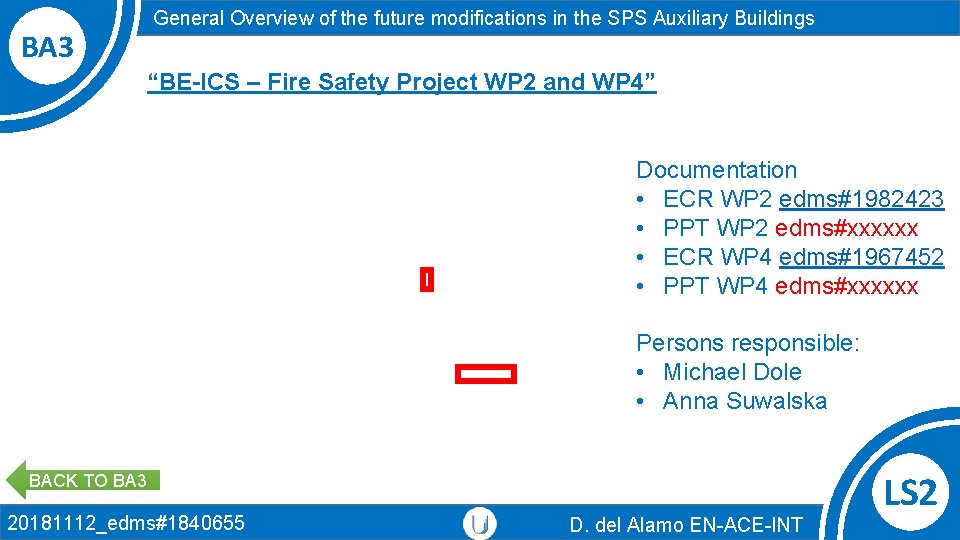 BA 3 General Overview of the future modifications in the SPS Auxiliary Buildings “BE-ICS