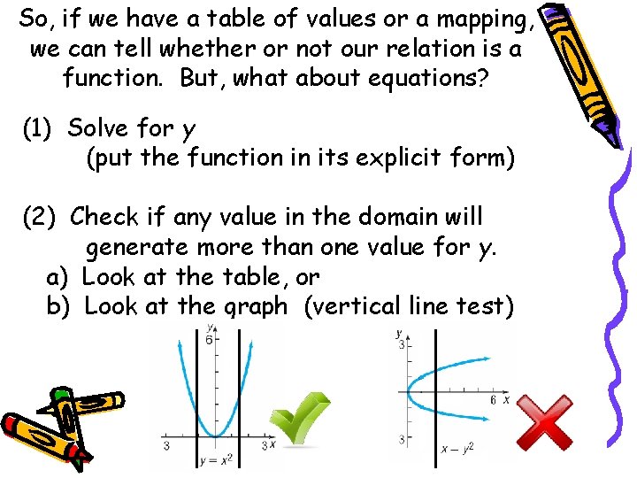 So, if we have a table of values or a mapping, we can tell