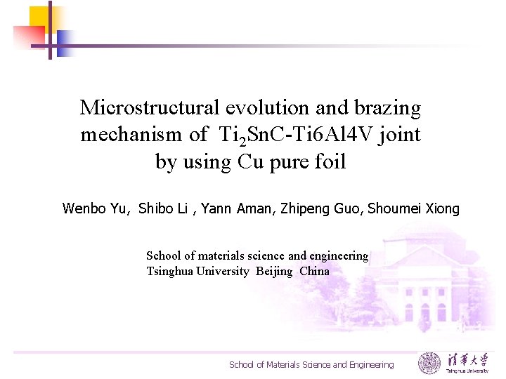 Microstructural evolution and brazing mechanism of Ti 2 Sn. C-Ti 6 Al 4 V