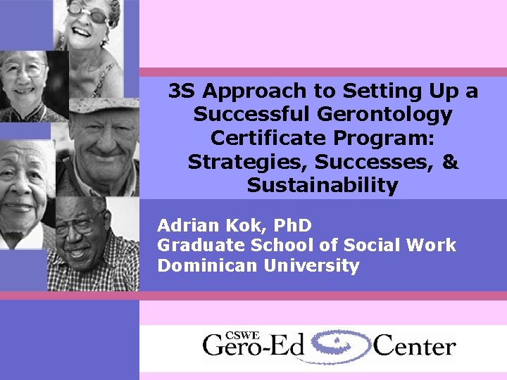 3 S Approach to Setting Up a Successful Gerontology Certificate Program: Strategies, Successes, &