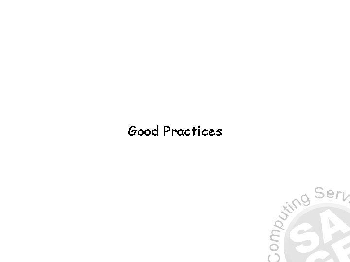 Good Practices 