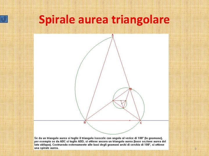 Spirale aurea triangolare 9 