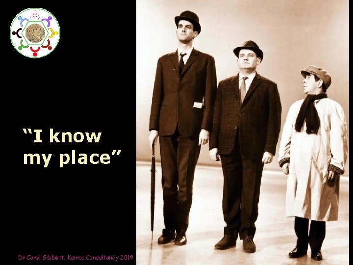 “I know my place” Dr Caryl Sibbett, Kairos Consultancy 2019 17 