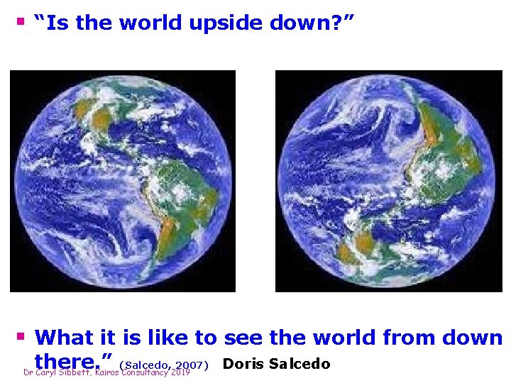 § “Is the world upside down? ” § What it is like to see