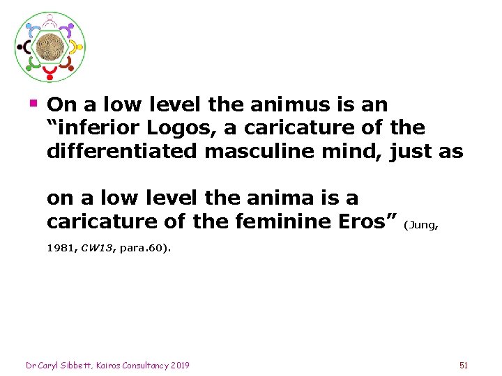 § On a low level the animus is an “inferior Logos, a caricature of