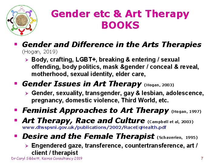 Gender etc & Art Therapy BOOKS § Gender and Difference in the Arts Therapies