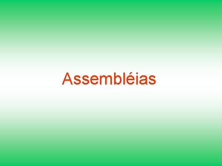 Assembléias 