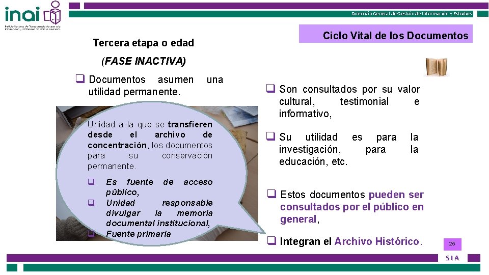 Instituto Nacional de Transparencia, Acceso a la Información Dirección General de Gestión de Información