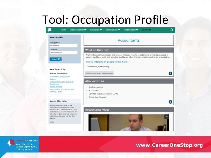 Tool: Occupation Profile 