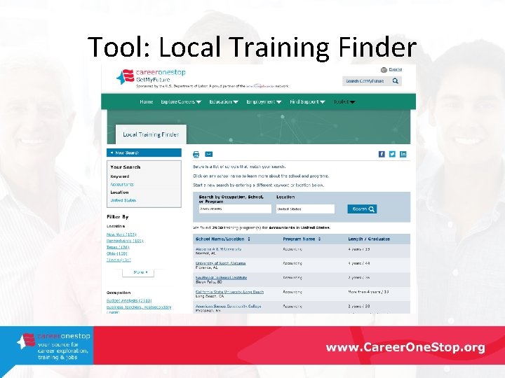 Tool: Local Training Finder 