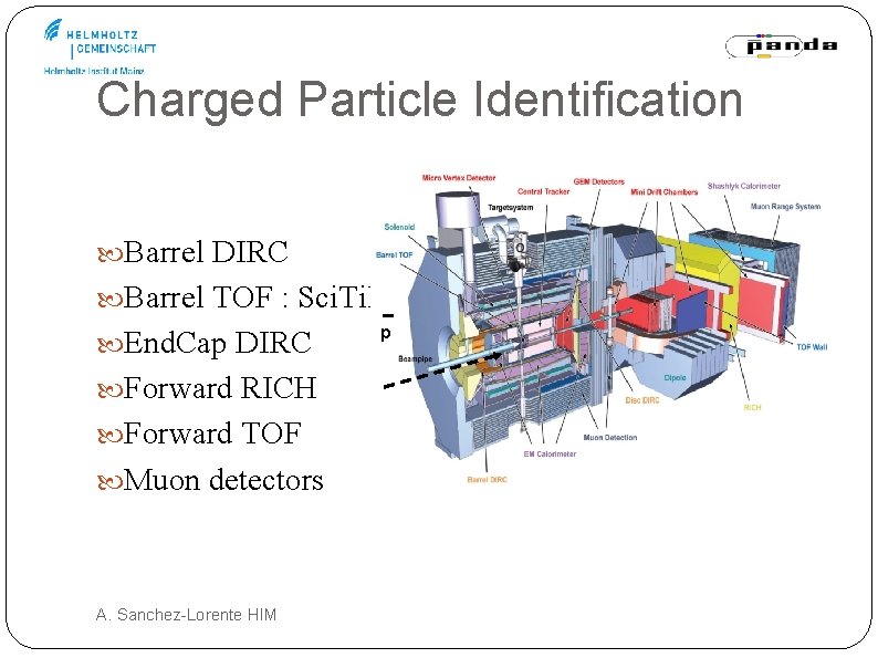 Charged Particle Identification Barrel DIRC Barrel TOF : Sci. Til End. Cap DIRC Forward
