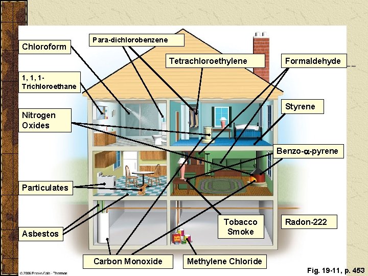 Chloroform Para-dichlorobenzene Tetrachloroethylene Formaldehyde 1, 1, 1 Trichloroethane Styrene Nitrogen Oxides Benzo-a-pyrene Particulates Tobacco Chloroform Para-dichlorobenzene Tetrachloroethylene Formaldehyde 1, 1, 1 Trichloroethane Styrene Nitrogen Oxides Benzo-a-pyrene Particulates Tobacco