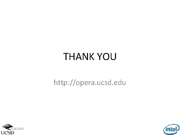 THANK YOU http: //opera. ucsd. edu 9/25/2020 25 