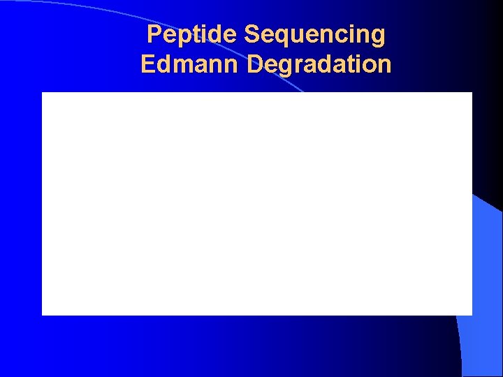 Peptide Sequencing Edmann Degradation Peptide Sequencing Edmann Degradation