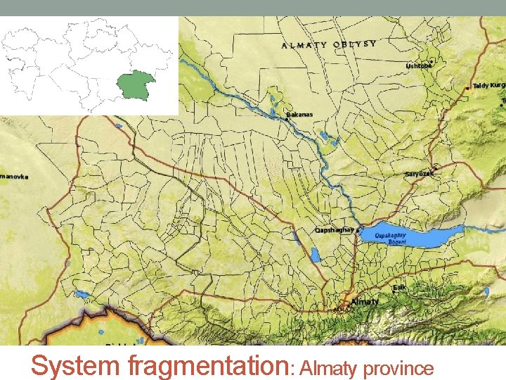 System fragmentation: Almaty province 