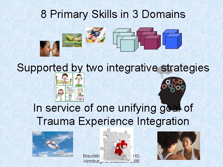 8 Primary Skills in 3 Domains Supported by two integrative strategies In service of