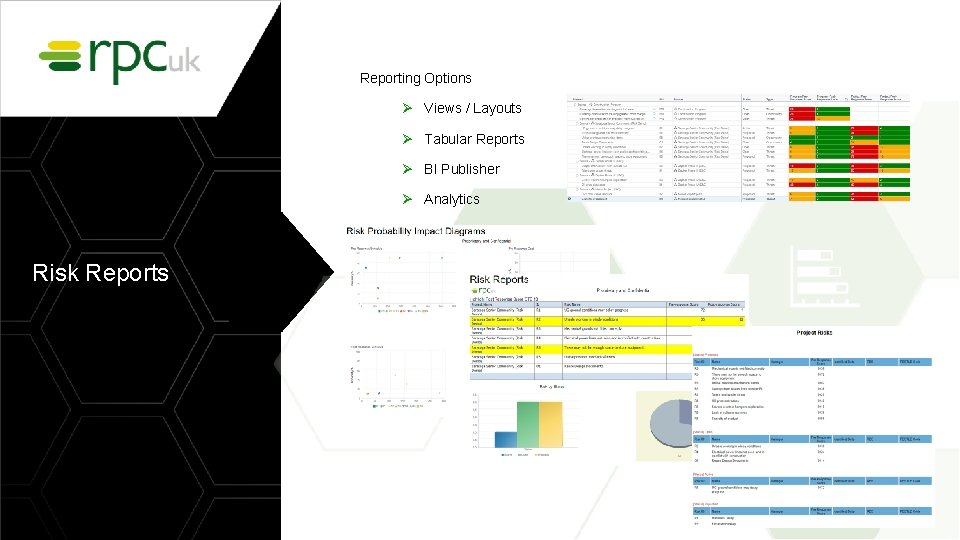 Reporting Options Ø Views / Layouts Ø Tabular Reports Ø BI Publisher Ø Analytics