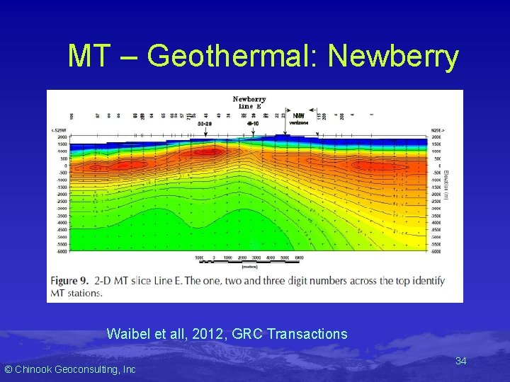 MT – Geothermal: Newberry Waibel et all, 2012, GRC Transactions © Chinook Geoconsulting, Inc MT – Geothermal: Newberry Waibel et all, 2012, GRC Transactions © Chinook Geoconsulting, Inc