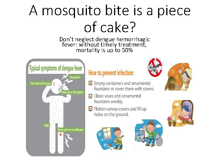 A mosquito bite is a piece of cake? Don’t neglect dengue hemorrhagic fever: without