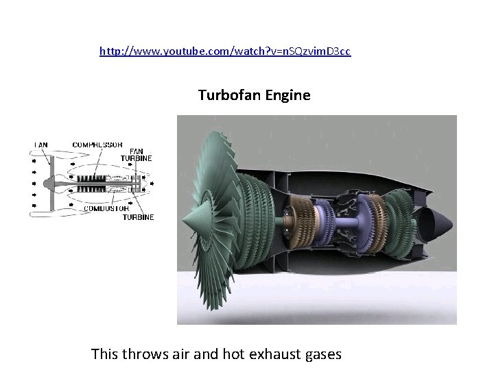 http: //www. youtube. com/watch? v=n. SQzvim. D 3 cc Turbofan Engine This throws air http: //www. youtube. com/watch? v=n. SQzvim. D 3 cc Turbofan Engine This throws air