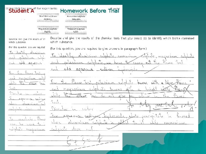 Student A Homework Before Trial 