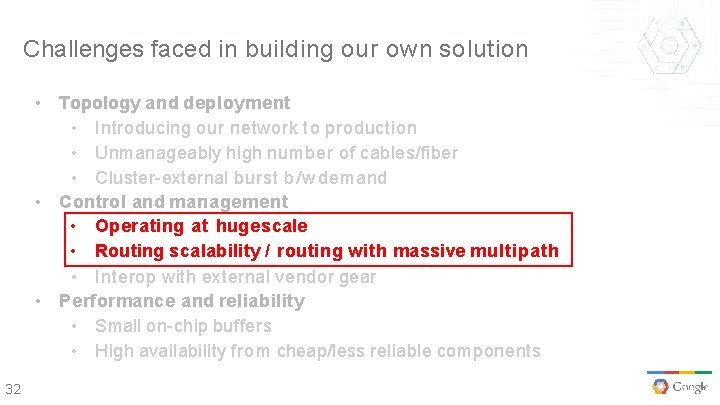 Challenges faced in building our own solution • Topology and deployment • Introducing our