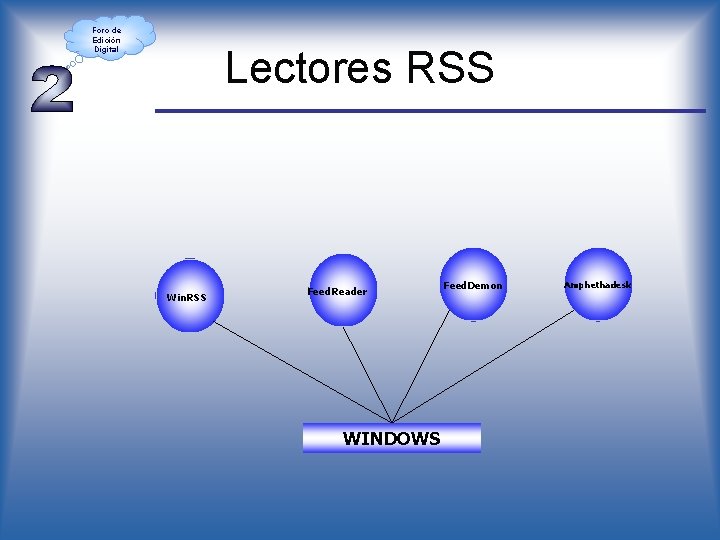 Foro de Edición Digital Lectores RSS Win. RSS Feed. Reader WINDOWS Feed. Demon Amphethadesk