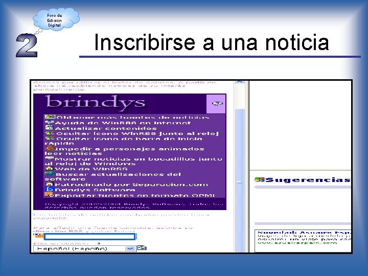 Foro de Edición Digital Inscribirse a una noticia 