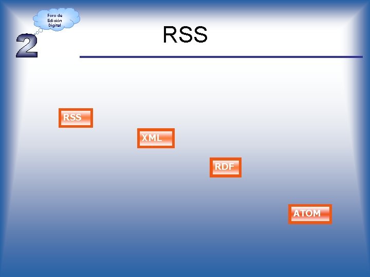 Foro de Edición Digital RSS XML RDF ATOM 