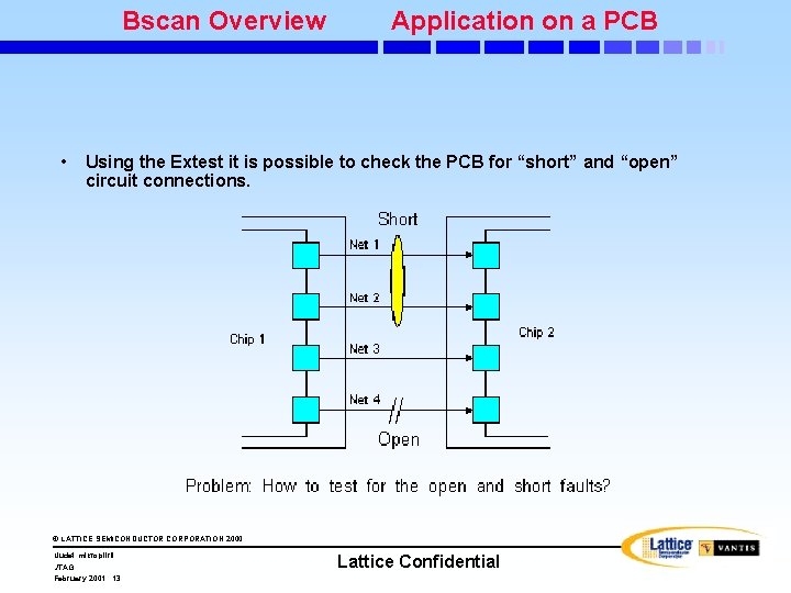 Bscan Overview • Application on a PCB Using the Extest it is possible to