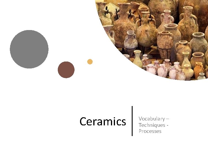 Ceramics Vocabulary – Techniques Processes 