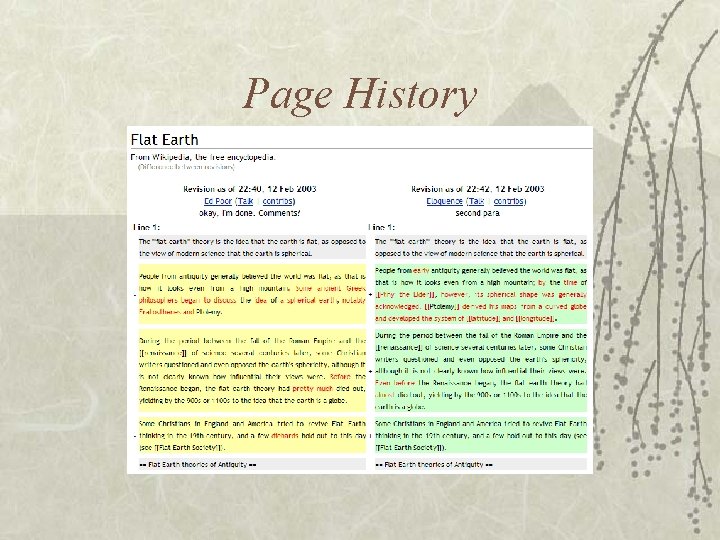 Page History 