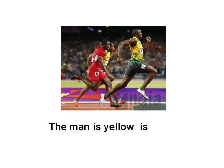 The man is yellow is 