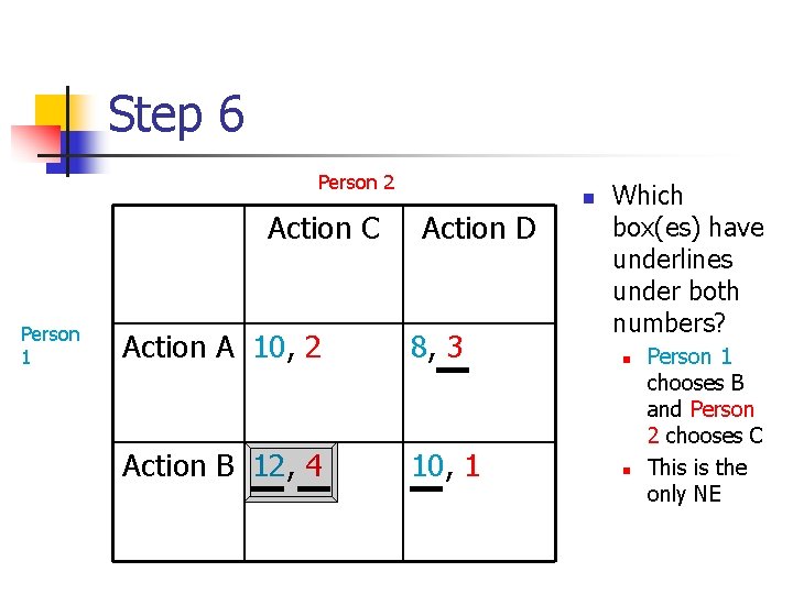 Step 6 Person 2 Action C Person 1 Action D Action A 10, 2