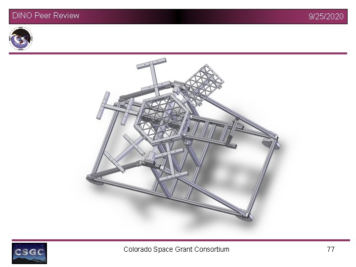 DINO Peer Review 9/25/2020 Colorado Space Grant Consortium 77 