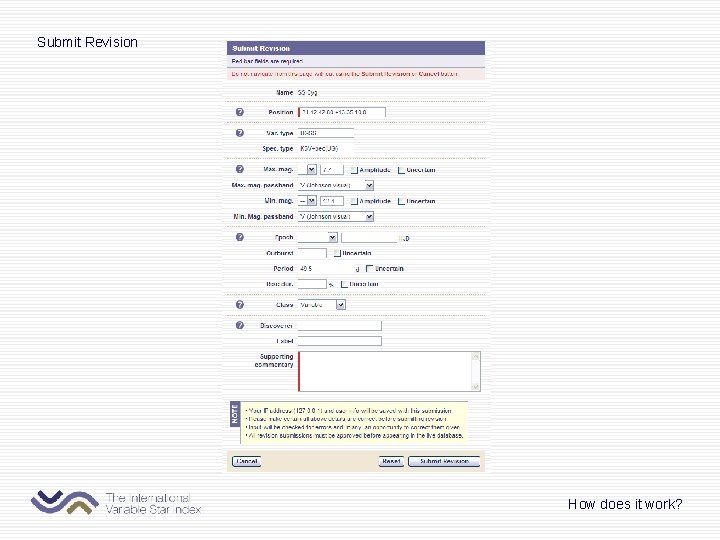 Submit Revision How does it work? 