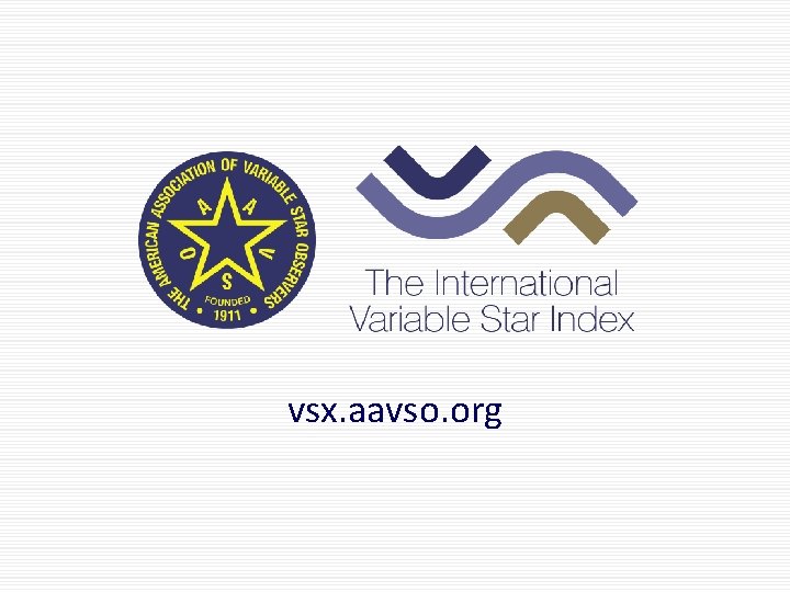 vsx. aavso. org 