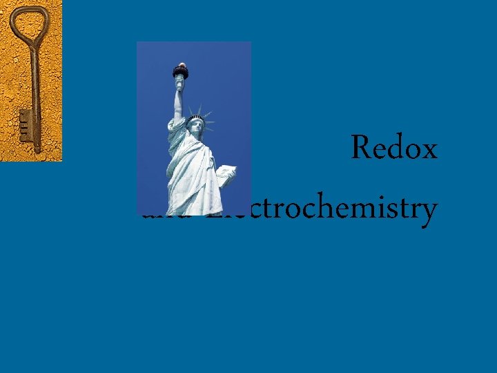 Redox and Electrochemistry 