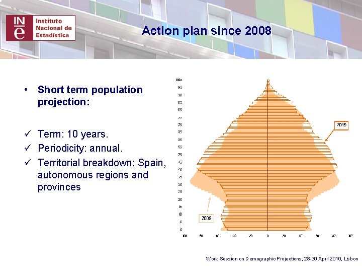 Action plan since 2008 • Short term population projection: ü Term: 10 years. ü