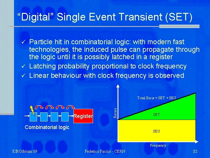 “Digital” Single Event Transient (SET) Particle hit in combinatorial logic: with modern fast technologies,