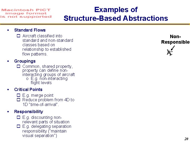 Examples of Structure-Based Abstractions Standard Flows o Aircraft classified into standard and non-standard classes