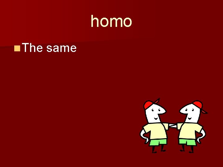 homo n The same 