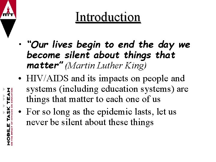 The Impact of HIV and AIDS on Education