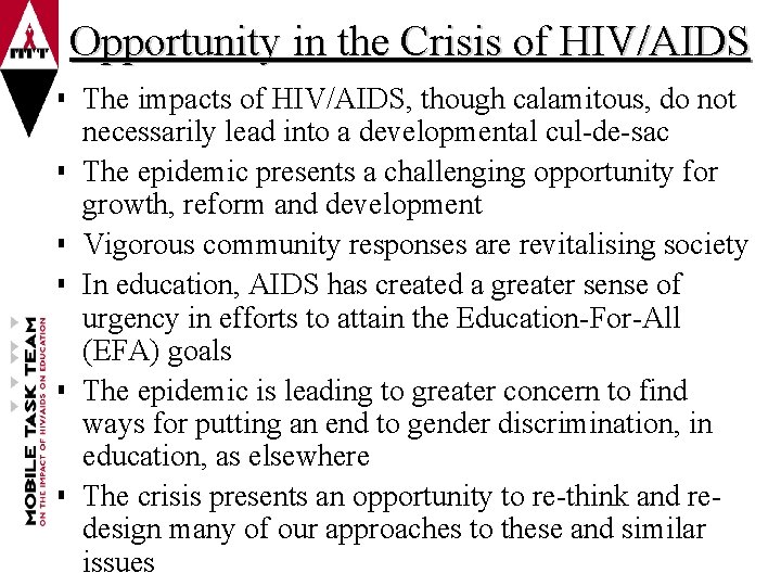 The Impact of HIV and AIDS on Education