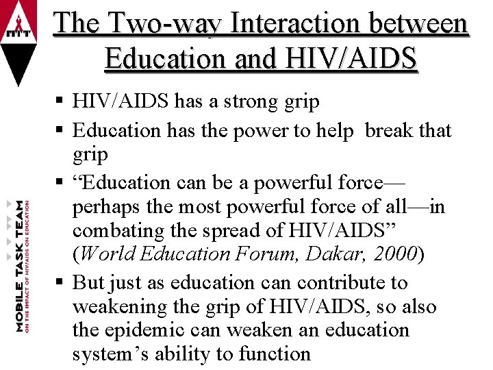 The Impact of HIV and AIDS on Education